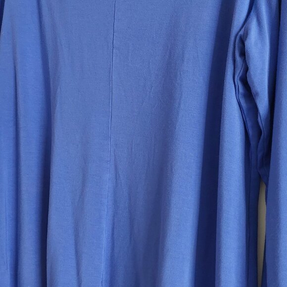 T by Talbots 3/4 Sleeve Pull-over Blue Scoop Neck Top Size XLp - Picture 4 of 7